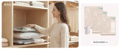 Vacuum Bags for Travel with Rechargeable Air Pump, Portable Space Saver Bags for