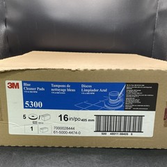 3M 5300 Blue Cleaner Floor Pad Pads 16” Inches Qty 5. 175 To 600 RPM