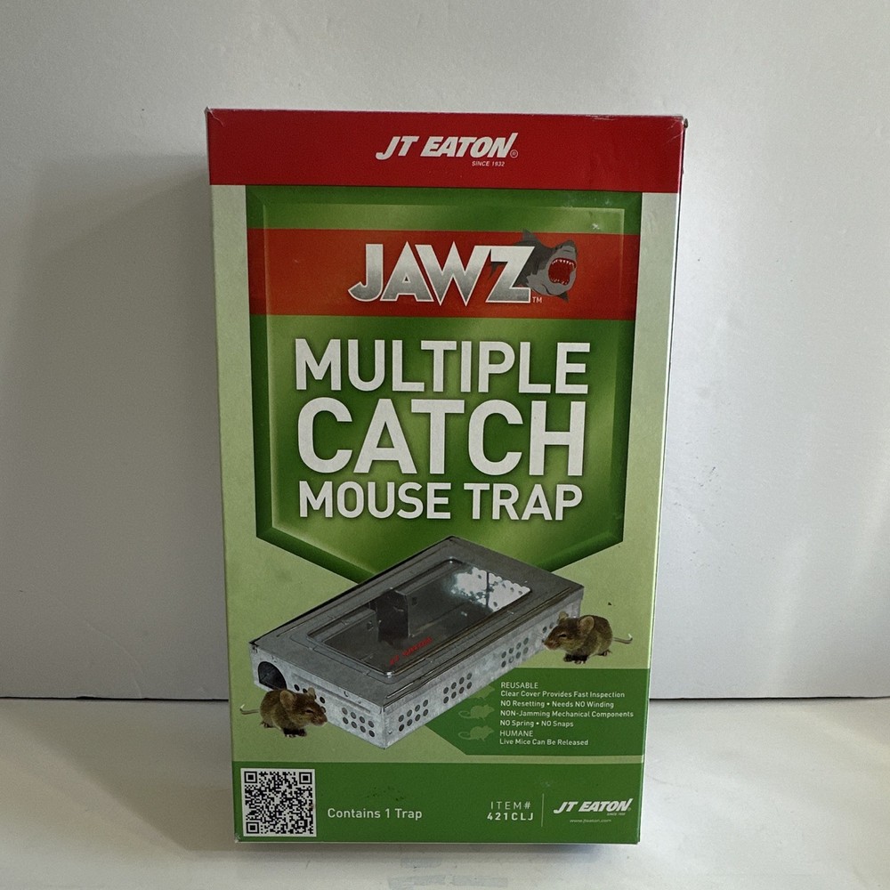 JT Eaton JAWZ Multiple Catch Mouse Trap for Indoor Mice, MPN 421CLJ