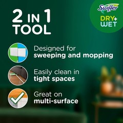 Swiffer Sweeper 2-in-1 Mops for Floor Cleaning, Dry 20 Piece Set, Multicolor