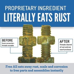 Free All Rust Eater Penetrating Oil 11 Oz Aerosol 2 Pack Rust Remover Spray NEW