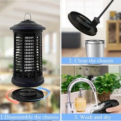 Electric Bug Zapper Indoor/Outdoor, 4200V High Powered Mosquito Zappers Black