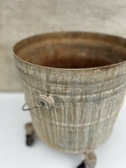 Vintage Geerpres Wringer Inc 2 Gallon Galvanized Mop Bucket Industrial Planter