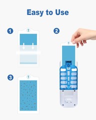 48 Pcs Refill Glue Cards for BURLAN QH009A and wdoog Flying Insect Trap Blue