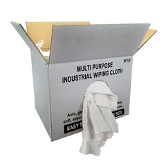White Fleece 100% Cotton Cleaning Rags – 10 lbs. box – Multipurpose Cleaning