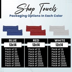 2000 New Industrial A-Grade Shop Rags Cleaning Towels White-Multipurpose Cloth