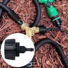 6 Pack Drip Irrigation Hose Connectors, 1/4 Inch inch, Black