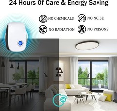 2026 Upgraded Ultrasonic Repellent, Electronic Plug in Indoor Pest white