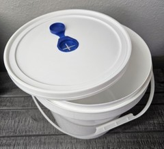 2Xl 2Xl1 Empty Dispenser bucket, White, High Density Polyethylene