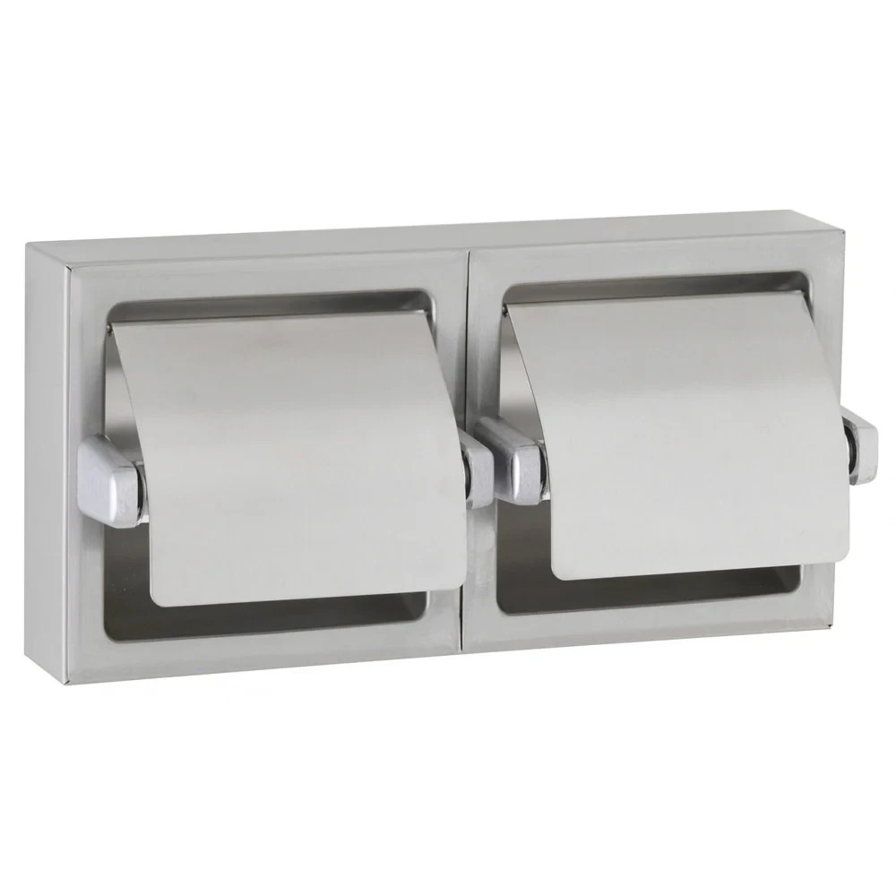 Bobrick Double Roll Toilet Tissue Dispenser Stainless steel Surface Mount