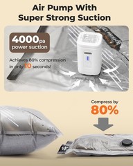 Rechargeable Wireless Pump Travel Storage Bags Set, Portable Space Saver Bags