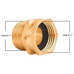 M MINGLE Garden Hose Adapter, 3/4 Inch GHT to 3/4″ NPT, Gold