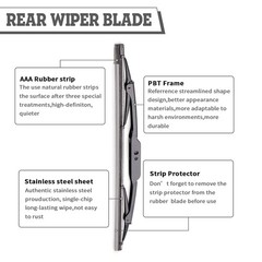 Rear Wiper Arm & Blade Kit,Exact-Fit Replacement for Cadillac SRX 10-18,CTS 1…