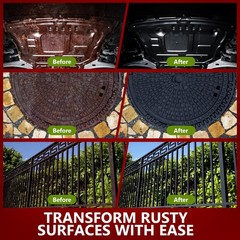 4-in-1 Rust Converter Metal Primer, 34 Fl Oz Black Rust Inhibitor Paint for …