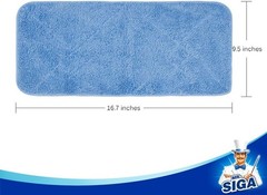 MR.SIGA Professional Microfiber Mop Refills, Pack of Blue – Pad Refills