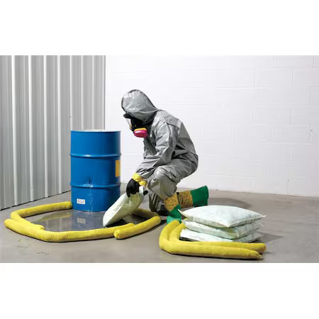 Spilfyter S2-30 Sorbent Sock, 22 Gal, Chemical, Hazmat, Yellow, 15 Pk