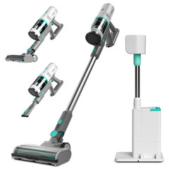 HAUSHOF Cordless Handheld Vacuum Cleaners 250W HEPA Filter Anti-Tangle Brushroll