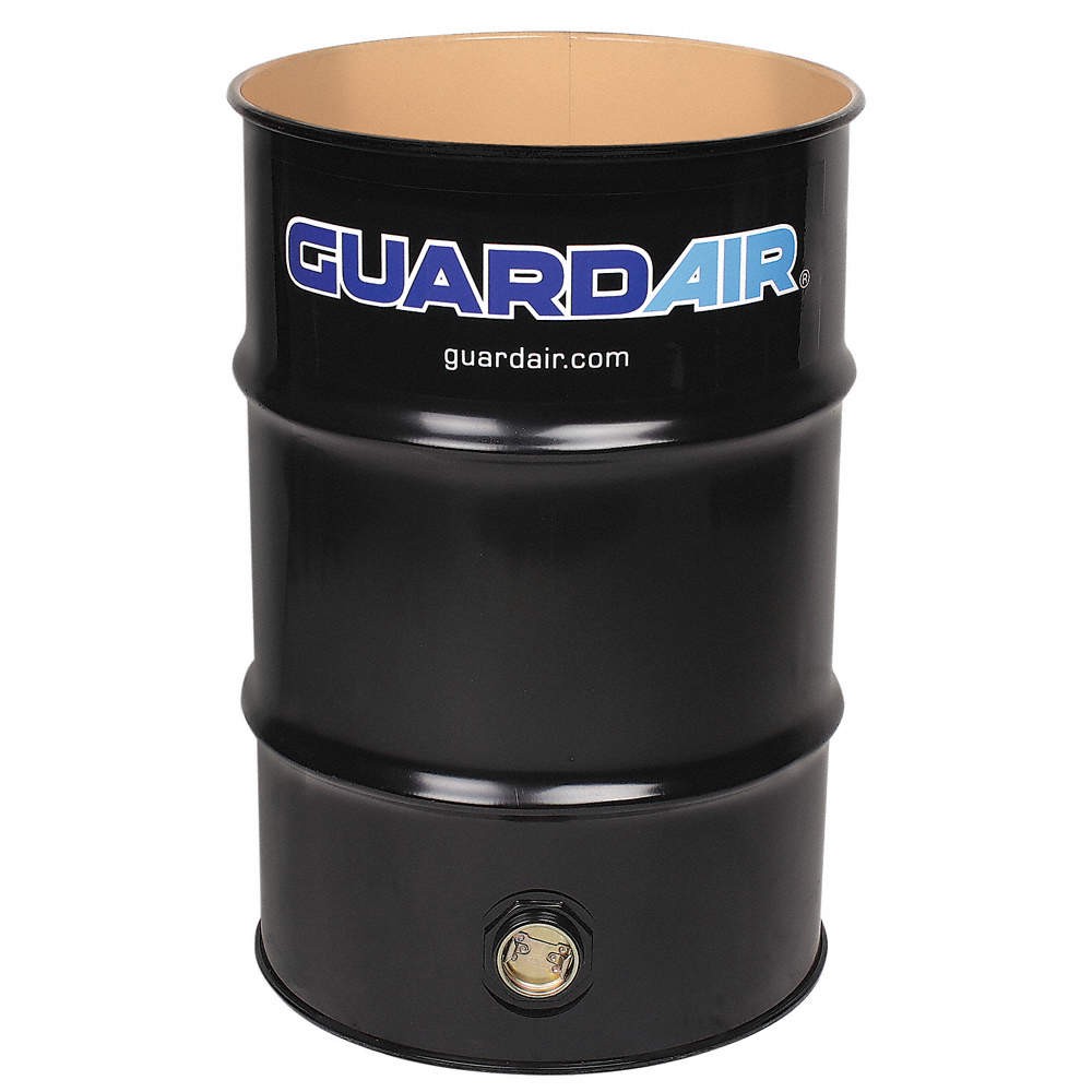 GUARDAIR N630 Vacuum Drum,Open Head,30 gal.,Black 5JJD0