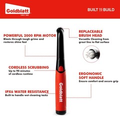 Goldblatt Cordless Electric Spin Scrubber Kit, Handheld Power Brush for…