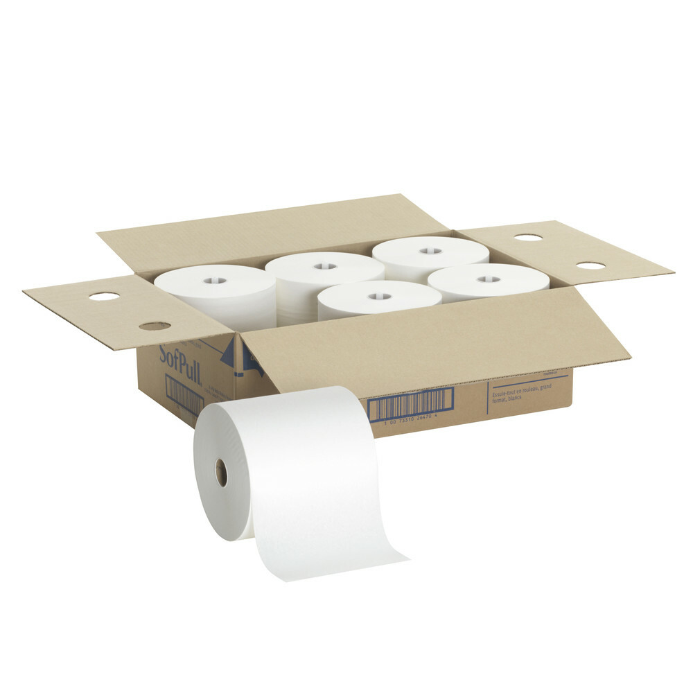 Georgia Pacific Professional Recycled 1000′ x 7.87″ Paper Towel Rolls White 6/CT