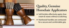 Horsehair Dauber Brush Set, Shoe Shine Polish Applicators for Leather Boots,