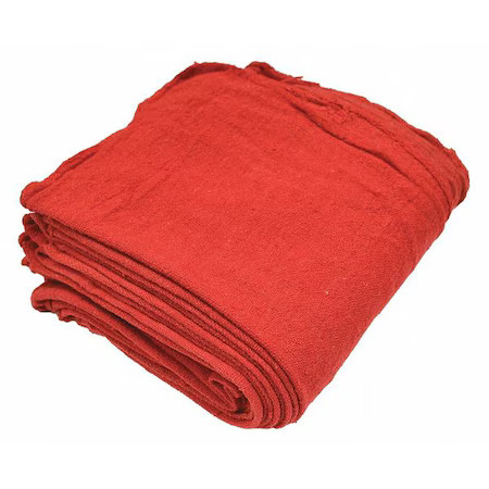 R & R TEXTILE Z21825 Bulk Red Shop Towels, PK100
