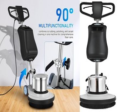 17″ Heavy-duty Commercial Floor Scrubber 1100W 175RPM Floor Machine w/3 Brushes