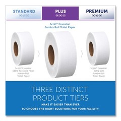 Scott 07805 Essential 2-Ply JRT Jumbo Roll Bathroom Tissue (12 Rl/Ct) New