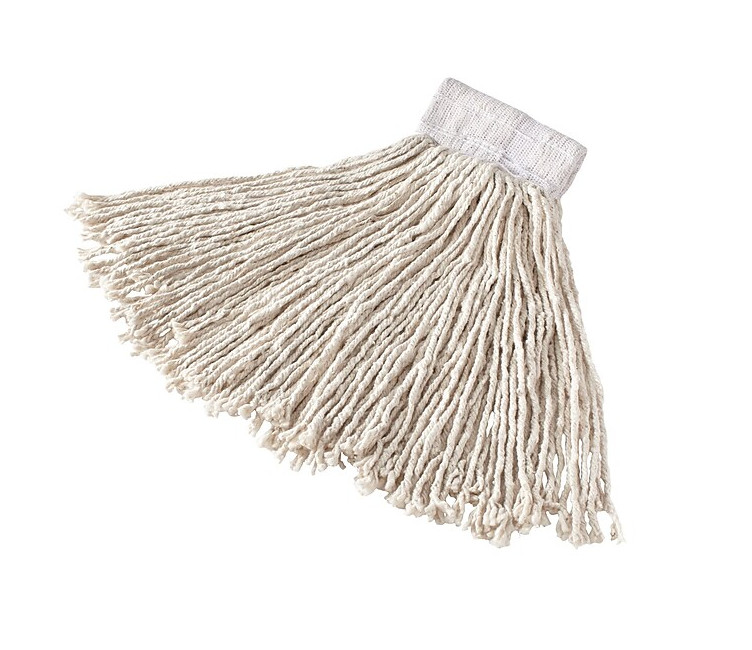 6X – Rubbermaid Commercial White Super Stitch Cotton Looped Mop Heads – LARGE 6X