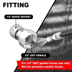 Raincovo Garden Hose to Pressure Washer Adapter, 3/4” 0.625 inches, Silvery