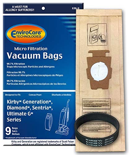 Kirby Generation 1,2,3,4,5,6 and Ultimate G Allergen 9 BAGS, 9 Bags