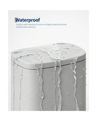 Garvee 13 gal / 50 L Metal Kitchen Trash Can with Lid, Large Rustproof Garbag…