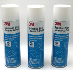 3M 48011-14002 Stainless Steel Cleaner and Polish 21 oz Aerosol 3 Pack New