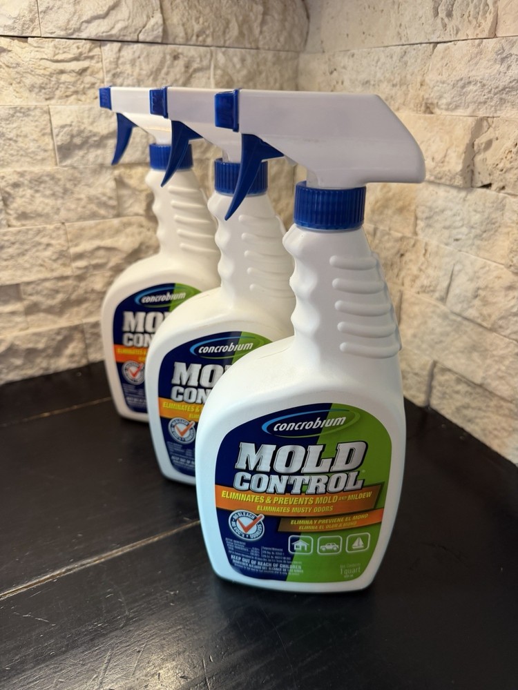 NEW Concrobium Mold Control Spray 32 oz Mold Odor Treatment Eliminates Lot Of 3