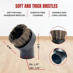 For Miele 2Pack Round Horsehair Dust Brush Vacuum Attachments Accessories 1-3/8′
