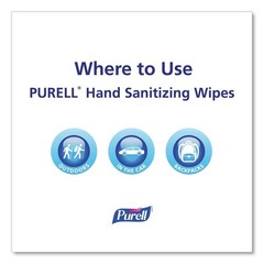 PURELL 903106 6″ x 7″ Hand Sanitizing Wipes Alcohol Formula – WHT, (6/CT) New