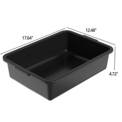 Kekow 13 L Plastic Bus Box/Utility Box, Commercial Wash Basin Tote Box, 12-Pack