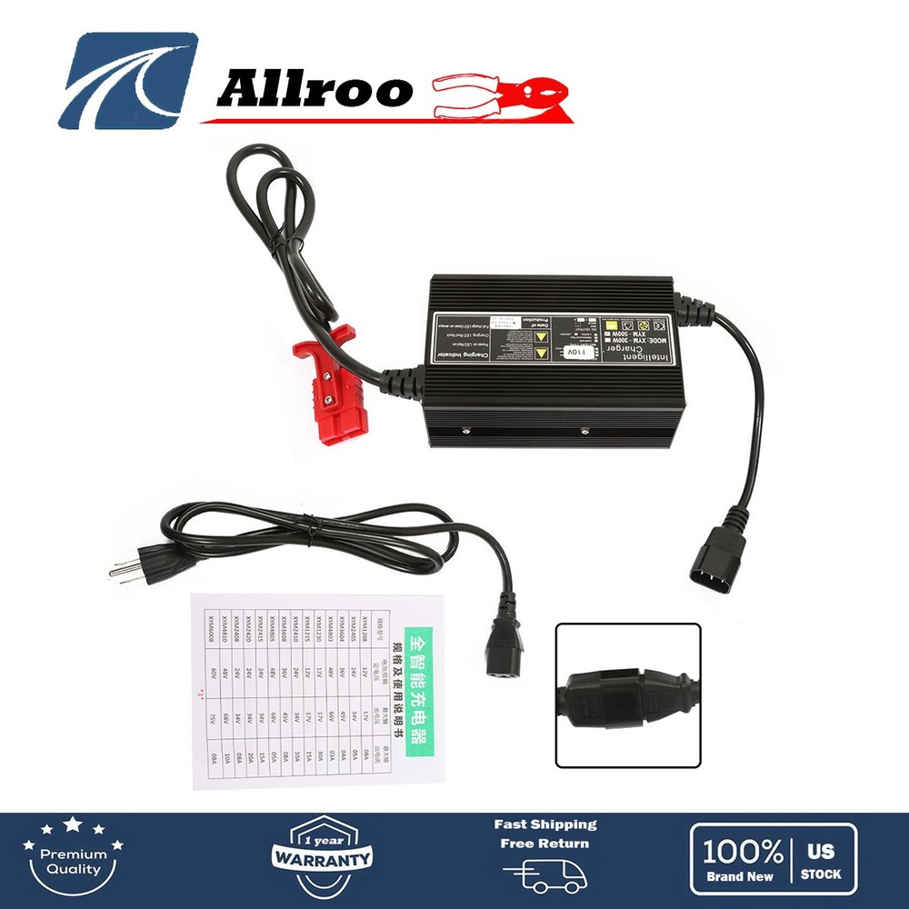 24V 10A Floor Scrubber Battery Charger with SB50 Style RED Connector New