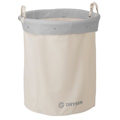 Round Replacement Commercial Laundry Hamper Canvas Bag for Model 290R White