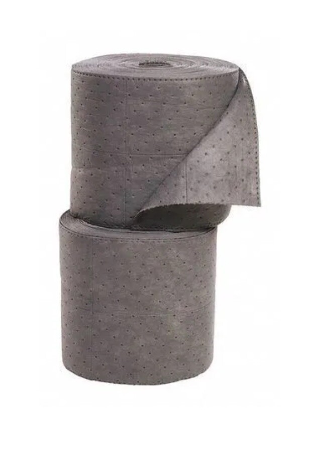 GRSL 150m Sorbents, 150ft x 15in 2/Pkg, Universal Absorbed, Gray, Polypropylene,