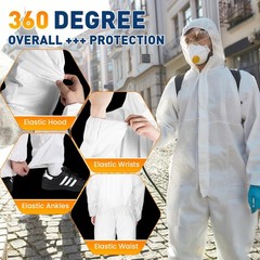 CAREGY 30 Pack Disposable Protective Coveralls, Heavy Duty Full Body Painters…