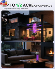 LED Bug Zapper Indoor Outdoor, Up to 50000 Hrs Lifespan Lamp, Energy Saving & Du
