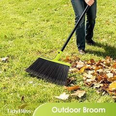 Outdoor Broom Heavy Duty, 56 inches Tall Commercial Soft Bristle Angle Brush …
