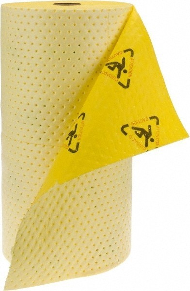 SPC Brady #CH30DP Sorbent Roll 30″ x 150 Ft Harsh Chemicals 40 Gal YELLOW Hi-Vis
