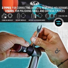 AUTIWOZ WS01 Cordless Mini Buffer Polisher, 1/2/3 Inch Micro Buffer Polisher,…
