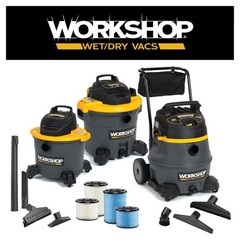 WORKSHOP Wet/Dry Vacs Shop Vacuum Accessories 1.875 inches x 84 inches, Black