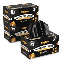 Furloo FLO222PK 26″ x 33″ 13-Gal Dog Waste Station Can Liners – Black (2/PK) New