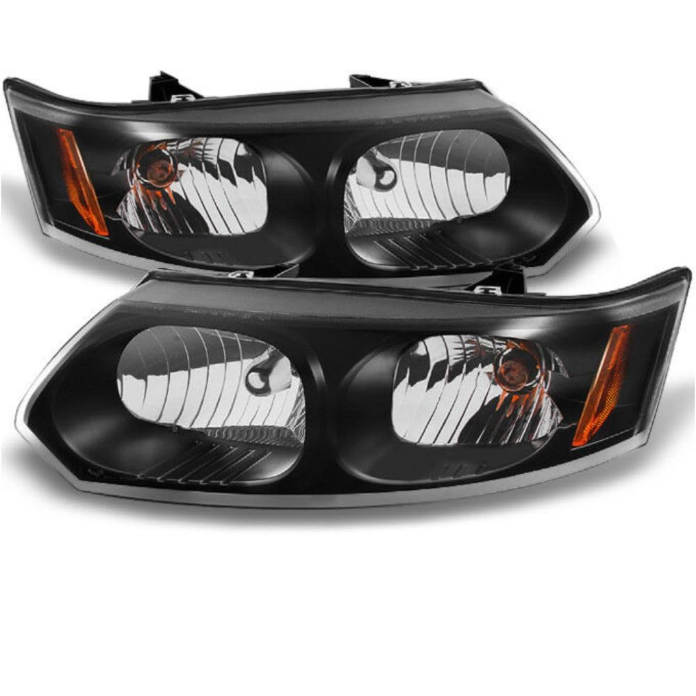 2pcs Headlight Left Right Clear Lens Housing 4Dr for Saturn Ion 03-07 15919399
