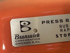 NOS Brunswick Model A Hand Dryer (World Hand Dryer) Orange Bowling Alley Vintage