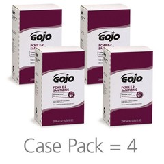 GOJO 728104CT 2000 mL E2 Sanitizing Lotion Soap – Fragrance-Free (4/Carton) New